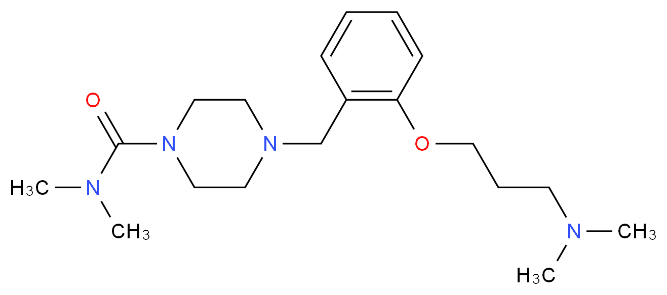 4-{2-[3-(dimethylamino)propoxy]benzyl}-N,N-dimethylpiperazine-1-carboxamide_分子结构_CAS_)