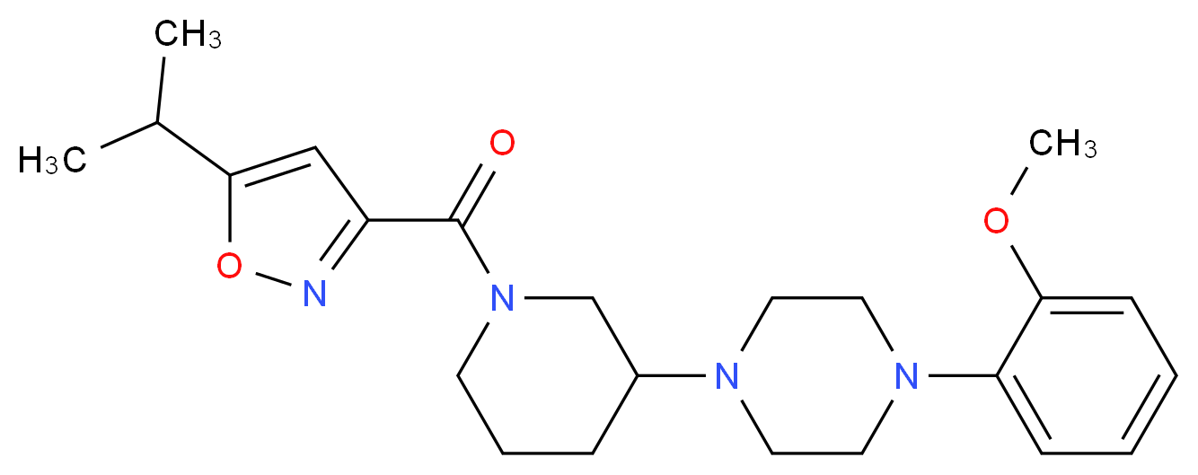 1-{1-[(5-isopropyl-3-isoxazolyl)carbonyl]-3-piperidinyl}-4-(2-methoxyphenyl)piperazine_分子结构_CAS_)