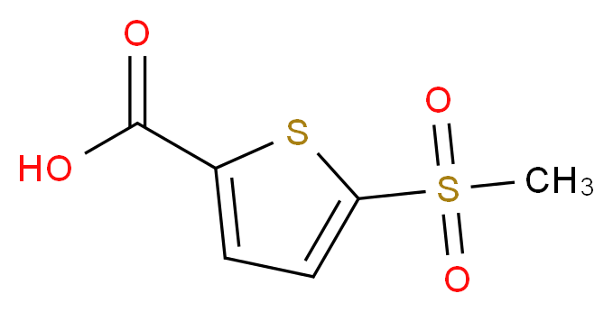 5-(methylsulfonyl)thiophene-2-carboxylic acid_分子结构_CAS_60166-86-1)