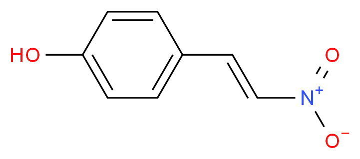 4-[(E)-2-nitroethenyl]phenol_分子结构_CAS_3179-08-6