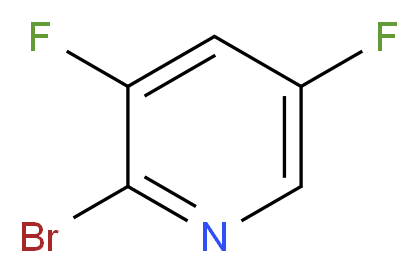 2-Bromo-3,5-difluoropyridine_分子结构_CAS_660425-16-1)