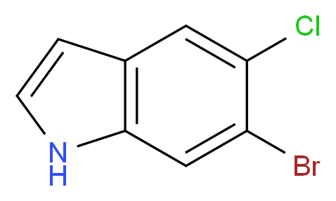 6-bromo-5-chloro-1H-indole_分子结构_CAS_1191028-50-8