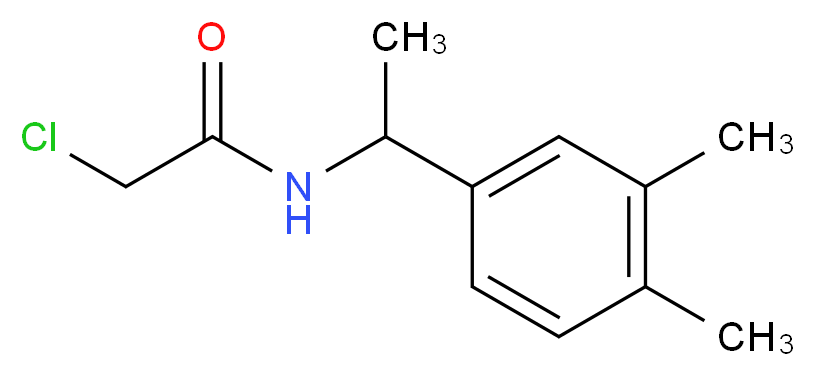 2-chloro-N-[1-(3,4-dimethylphenyl)ethyl]acetamide_分子结构_CAS_40023-05-0