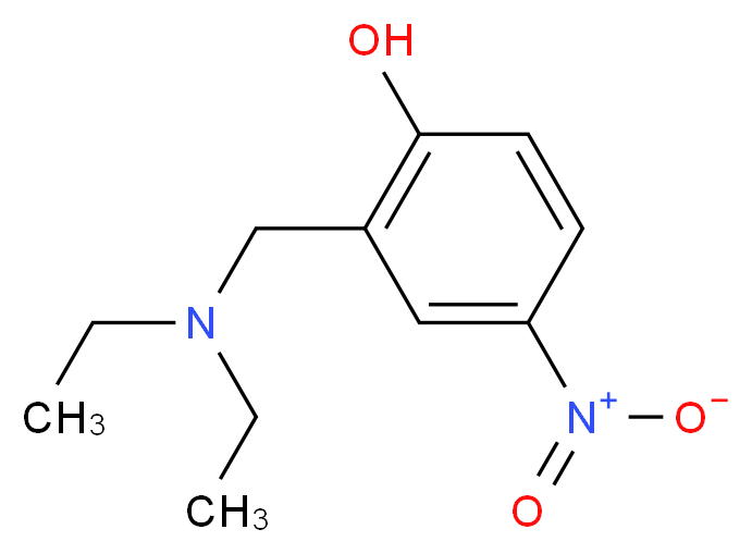 2-[(diethylamino)methyl]-4-nitrophenol_分子结构_CAS_65538-54-7