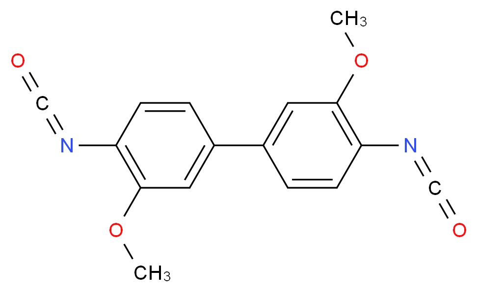 1-isocyanato-4-(4-isocyanato-3-methoxyphenyl)-2-methoxybenzene_分子结构_CAS_91-93-0