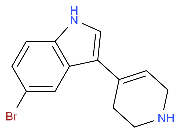 5-bromo-3-(1,2,3,6-tetrahydropyridin-4-yl)-1H-indole_分子结构_CAS_127792-80-7