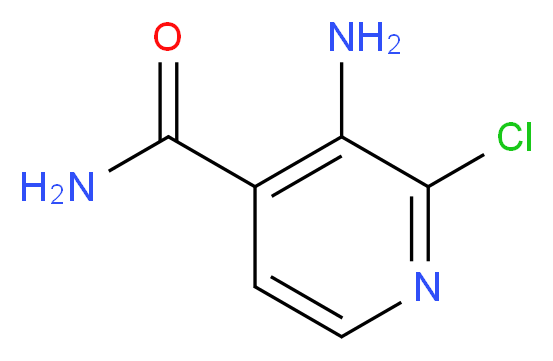 3-amino-2-chloropyridine-4-carboxamide_分子结构_CAS_342899-34-7