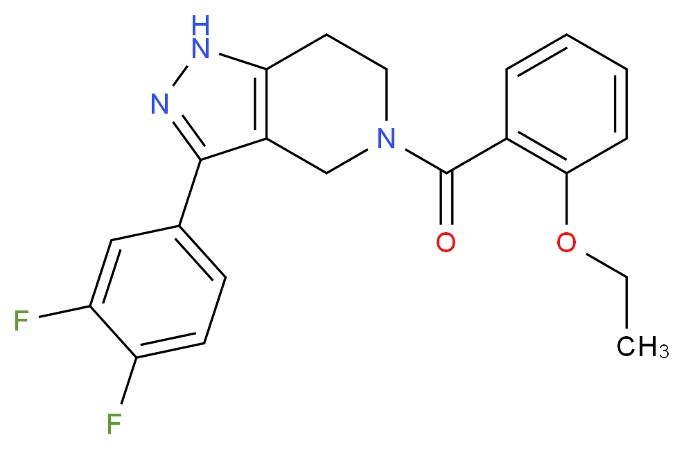 3-(3,4-difluorophenyl)-5-(2-ethoxybenzoyl)-4,5,6,7-tetrahydro-1H-pyrazolo[4,3-c]pyridine_分子结构_CAS_)