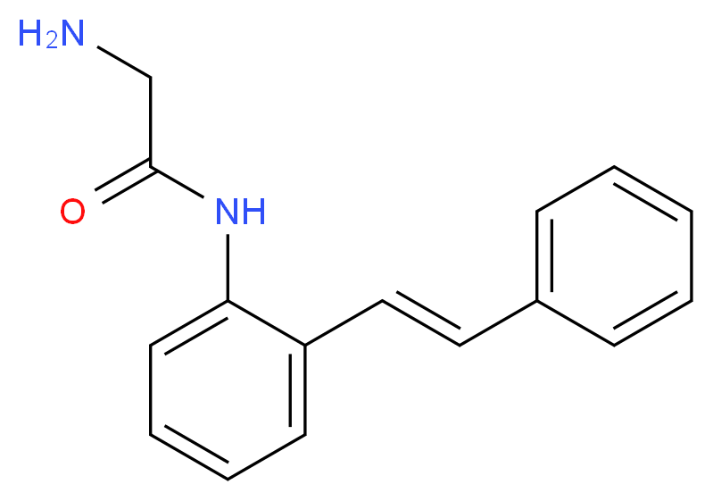 N~1~-{2-[(E)-2-phenylvinyl]phenyl}glycinamide_分子结构_CAS_)
