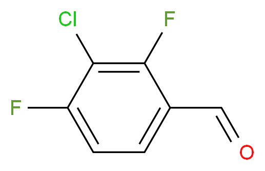 3-Chloro-2,4-difluorobenzaldehyde 97%_分子结构_CAS_127675-46-1)