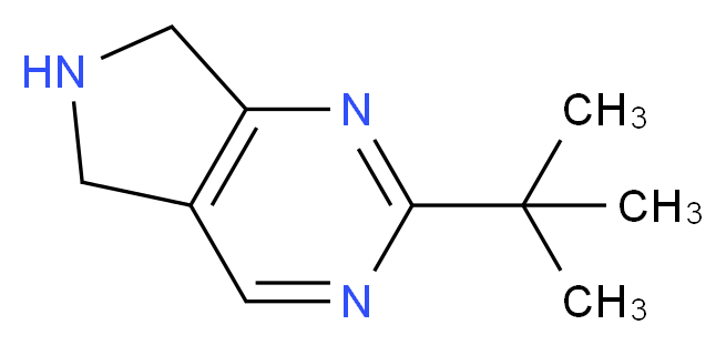 2-(tert-Butyl)-6,7-dihydro-5H-pyrrolo[3,4-d]-pyrimidine_分子结构_CAS_)