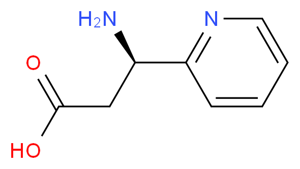 (R)-3-AMINO-3-(PYRIDIN-2-YL)PROPANOIC ACID_分子结构_CAS_149196-86-1)