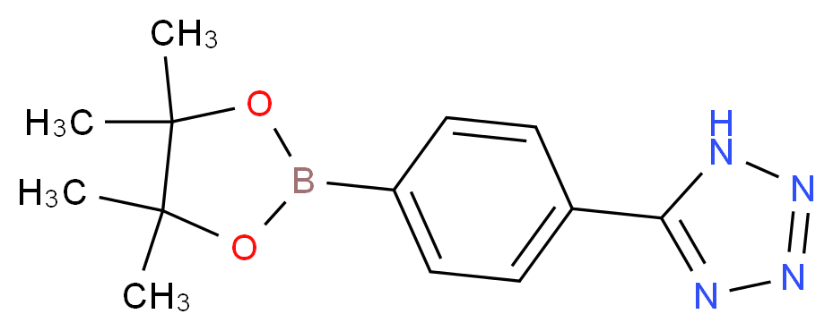 4-(1H-Tetrazol-5-yl)benzene-1-boronic acid pinacol ester_分子结构_CAS_775351-40-1)