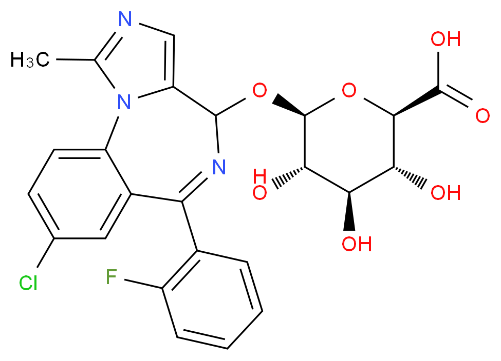 4-Hydroxy Midazolam β-D-Glucuronide(Mixture of Diastereomers)_分子结构_CAS_81256-82-8)