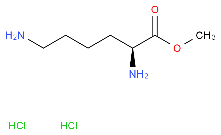 methyl (2S)-2,6-diaminohexanoate dihydrochloride_分子结构_CAS_26348-70-9