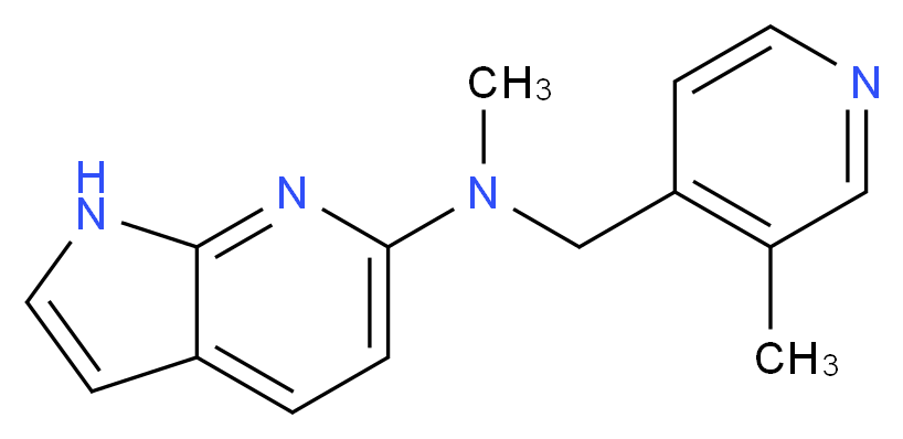 N-methyl-N-[(3-methylpyridin-4-yl)methyl]-1H-pyrrolo[2,3-b]pyridin-6-amine_分子结构_CAS_)