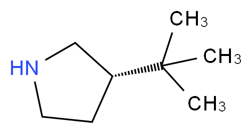 (3S)-3-TERT-BUTYLPYRROLIDINE_分子结构_CAS_)