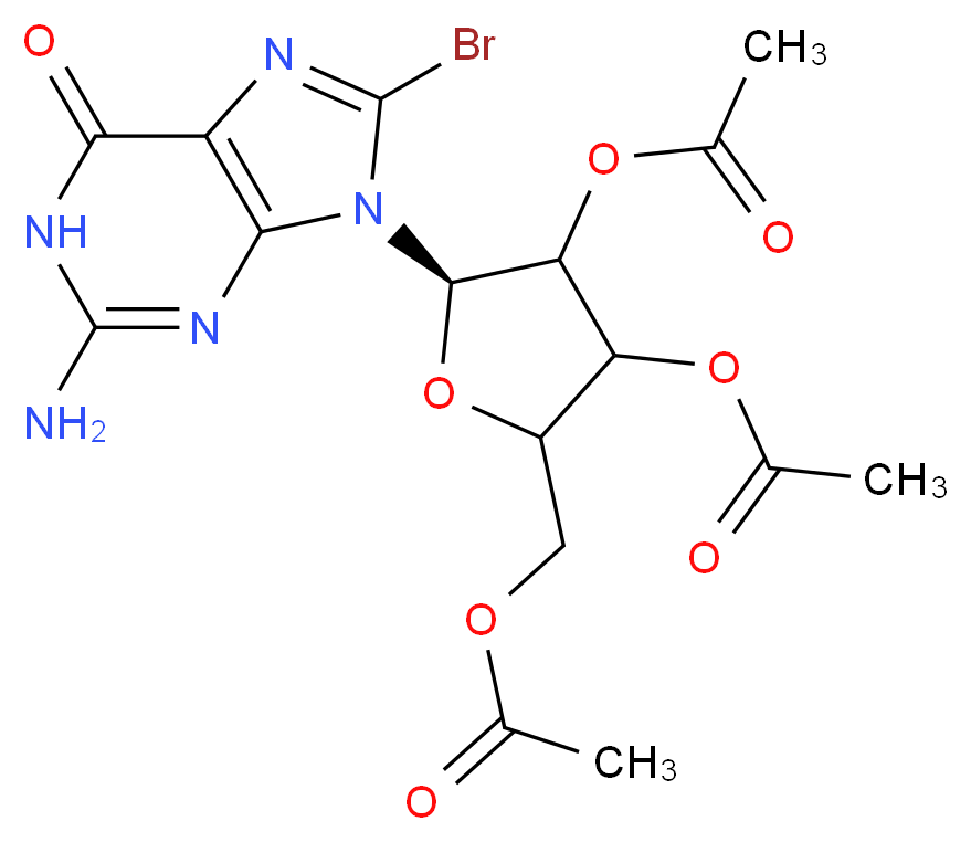 8-Bromo-2′,3′,5′-tri-O-acetylguanosine_分子结构_CAS_15717-45-0)