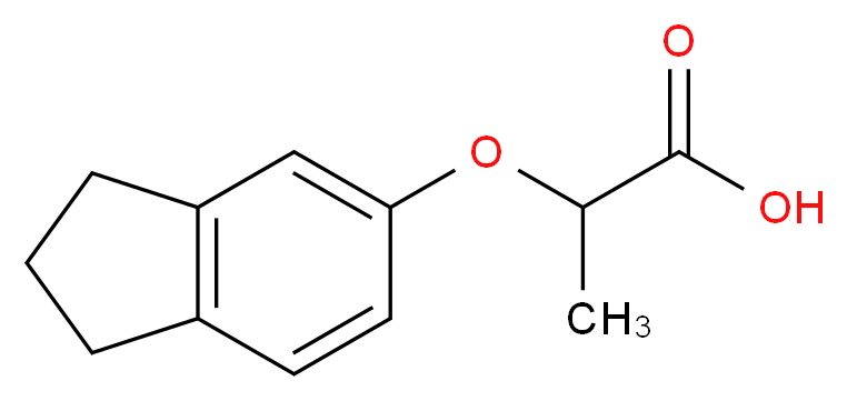 2-(2,3-Dihydro-1H-inden-5-yloxy)propanoic acid_分子结构_CAS_)