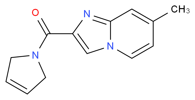2-(2,5-dihydro-1H-pyrrol-1-ylcarbonyl)-7-methylimidazo[1,2-a]pyridine_分子结构_CAS_)
