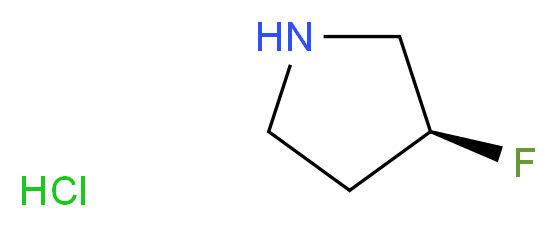 (S)-(+)-3-FLUOROPYRROLIDINE HYDROCHLORIDE_分子结构_CAS_136725-53-6)