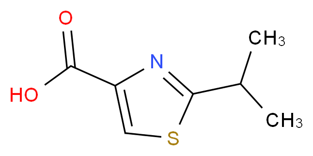 2-(propan-2-yl)-1,3-thiazole-4-carboxylic acid_分子结构_CAS_)