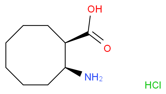 (1R,2S)-2-aminocyclooctane-1-carboxylic acid hydrochloride_分子结构_CAS_350015-76-8