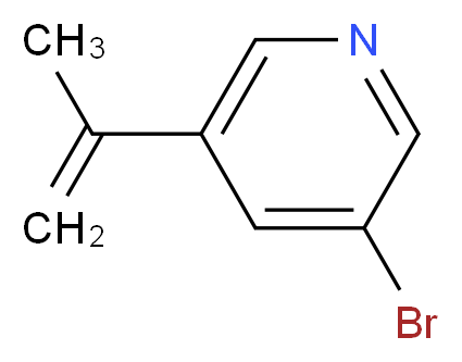 3-Bromo-5-(prop-1-en-2-yl)pyridine_分子结构_CAS_40472-88-6)