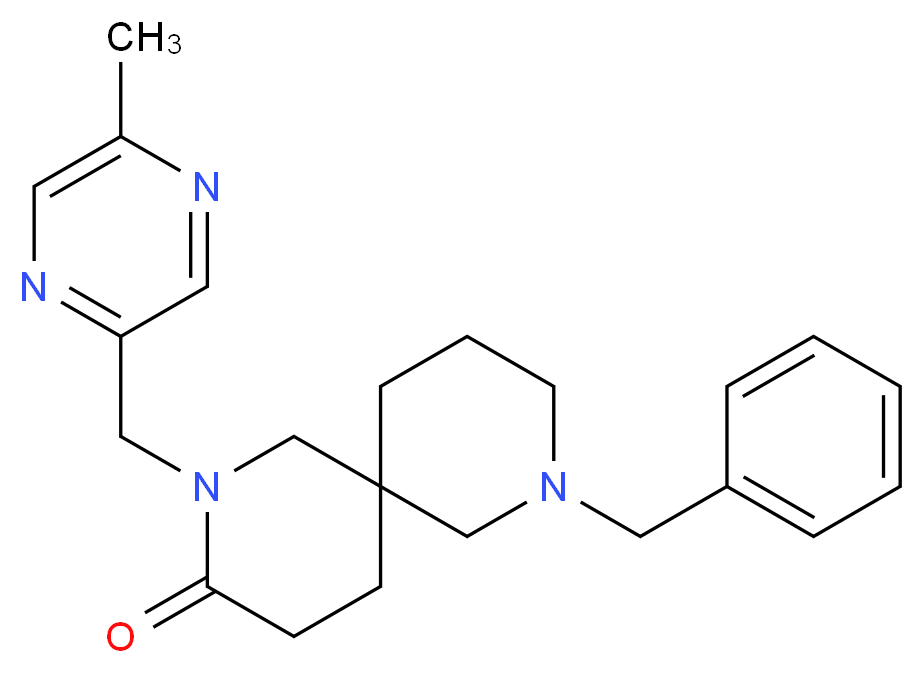 8-benzyl-2-[(5-methylpyrazin-2-yl)methyl]-2,8-diazaspiro[5.5]undecan-3-one_分子结构_CAS_)