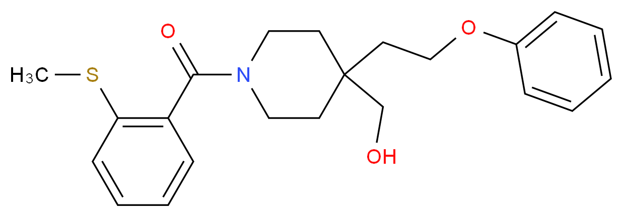 [1-[2-(methylthio)benzoyl]-4-(2-phenoxyethyl)-4-piperidinyl]methanol_分子结构_CAS_)