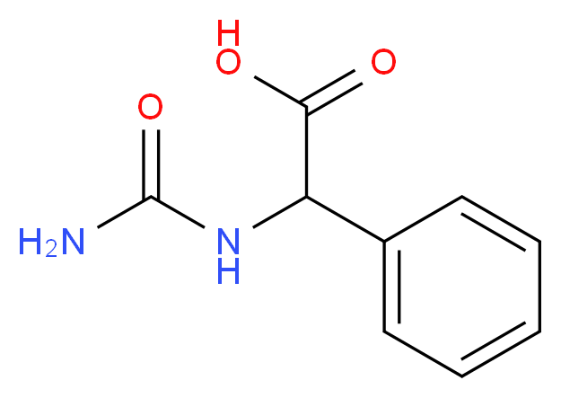 [(aminocarbonyl)amino](phenyl)acetic acid_分子结构_CAS_5616-20-6)