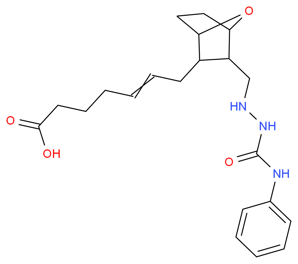 7-[3-({[(phenylcarbamoyl)amino]amino}methyl)-7-oxabicyclo[2.2.1]heptan-2-yl]hept-5-enoic acid_分子结构_CAS_98672-91-4