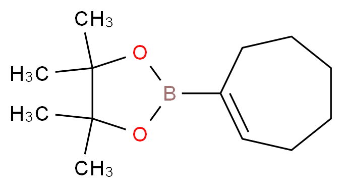 2-(cyclohept-1-en-1-yl)-4,4,5,5-tetramethyl-1,3,2-dioxaborolane_分子结构_CAS_287944-13-2