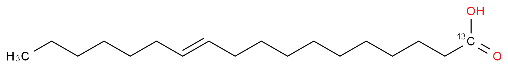 (11E)-(1-<sup>1</sup><sup>3</sup>C)octadec-11-enoic acid_分子结构_CAS_1173097-62-5