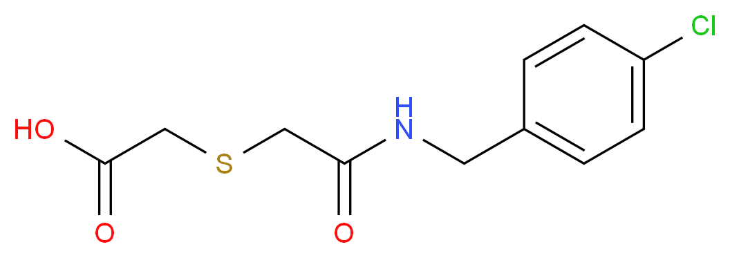 2-[({[(4-chlorophenyl)methyl]carbamoyl}methyl)sulfanyl]acetic acid_分子结构_CAS_338421-25-3