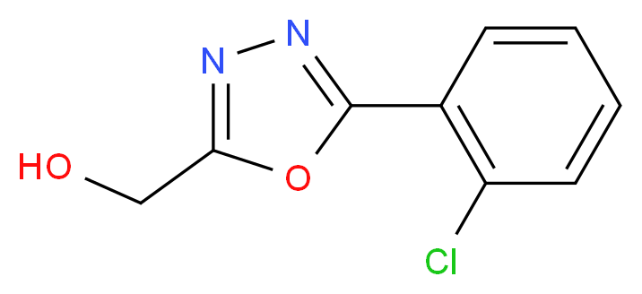 [5-(2-chlorophenyl)-1,3,4-oxadiazol-2-yl]methanol_分子结构_CAS_)