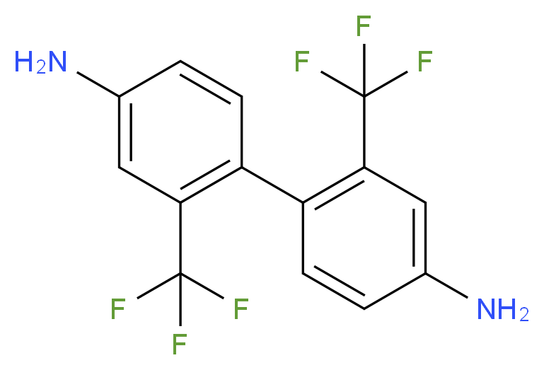 2,2'-Bis(trifluoromethyl)-[1,1'-biphenyl]-4,4'-diamine_分子结构_CAS_341-58-2)