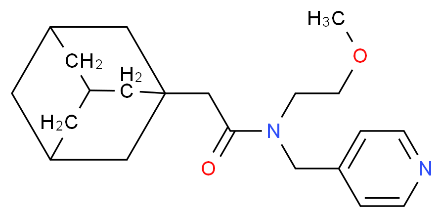 2-(1-adamantyl)-N-(2-methoxyethyl)-N-(pyridin-4-ylmethyl)acetamide_分子结构_CAS_)