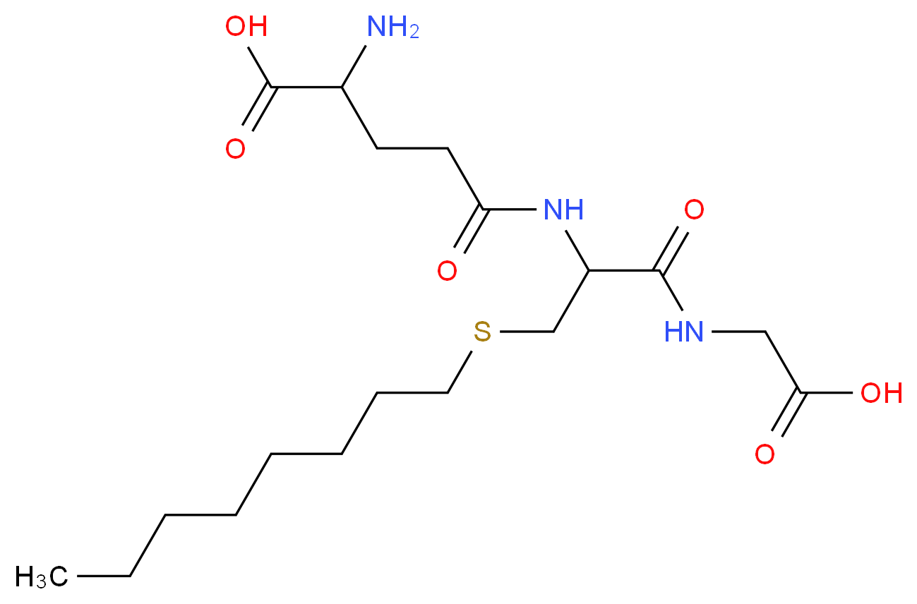 2-amino-4-({1-[(carboxymethyl)carbamoyl]-2-(octylsulfanyl)ethyl}carbamoyl)butanoic acid_分子结构_CAS_24435-27-6