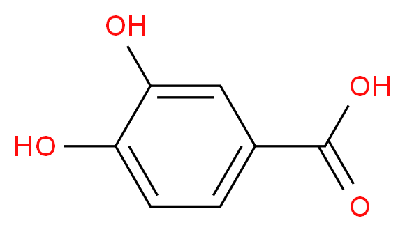 3,4-dihydroxybenzoic acid_分子结构_CAS_99-50-3