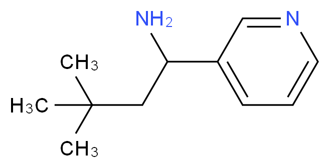 3,3-dimethyl-1-(pyridin-3-yl)butan-1-amine_分子结构_CAS_959239-41-9