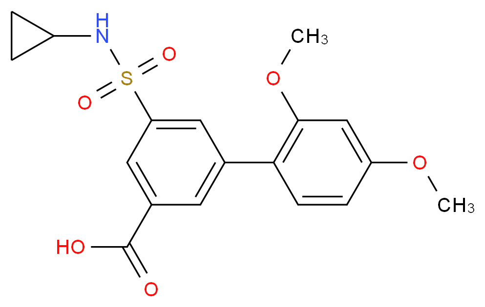 5-[(cyclopropylamino)sulfonyl]-2',4'-dimethoxybiphenyl-3-carboxylic acid_分子结构_CAS_)