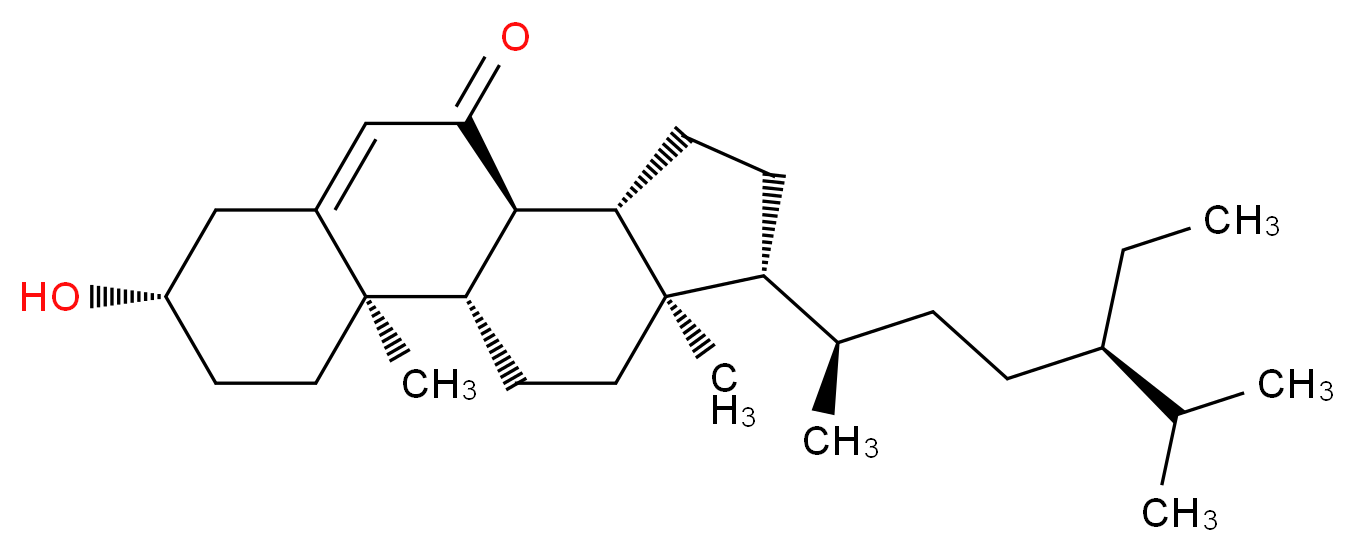 (1S,2R,5S,10S,11S,14R,15R)-14-[(2R,5R)-5-ethyl-6-methylheptan-2-yl]-5-hydroxy-2,15-dimethyltetracyclo[8.7.0.0<sup>2</sup>,<sup>7</sup>.0<sup>1</sup><sup>1</sup>,<sup>1</sup><sup>5</sup>]heptadec-7-en-9-one_分子结构_CAS_2034-74-4