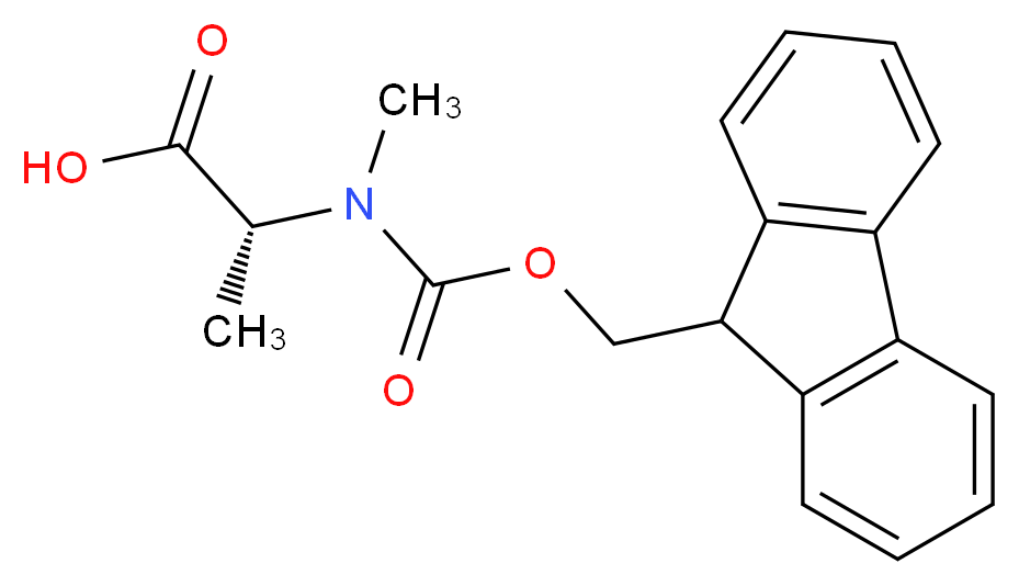 (2R)-2-{[(9H-fluoren-9-ylmethoxy)carbonyl](methyl)amino}propanoic acid_分子结构_CAS_138774-92-2