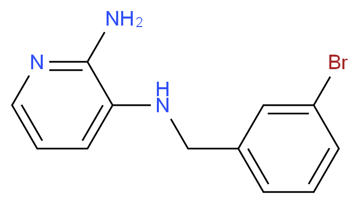 3-N-[(3-bromophenyl)methyl]pyridine-2,3-diamine_分子结构_CAS_934537-52-7