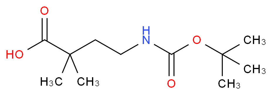 4-{[(tert-butoxy)carbonyl]amino}-2,2-dimethylbutanoic acid_分子结构_CAS_153039-17-9