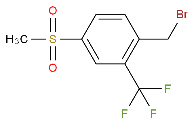 1-(bromomethyl)-4-methanesulfonyl-2-(trifluoromethyl)benzene_分子结构_CAS_934557-65-0