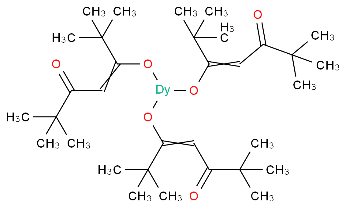 5-({bis[(2,2,6,6-tetramethyl-5-oxohept-3-en-3-yl)oxy]dysprosio}oxy)-2,2,6,6-tetramethylhept-4-en-3-one_分子结构_CAS_15522-69-7