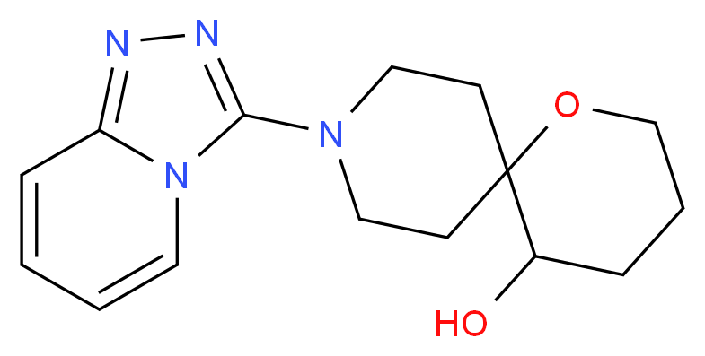 9-[1,2,4]triazolo[4,3-a]pyridin-3-yl-1-oxa-9-azaspiro[5.5]undecan-5-ol_分子结构_CAS_)