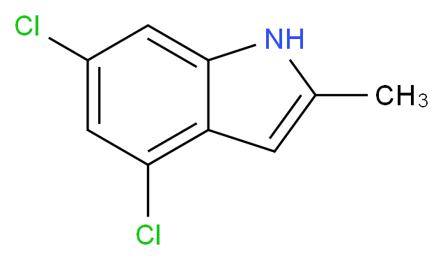 4,6-Dichloro-2-methyl-1H-indole_分子结构_CAS_886362-21-6)